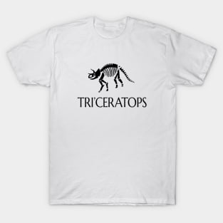 Triceratops - Late Cretaceous Fossil (Archaeology, Paleontology) T-Shirt